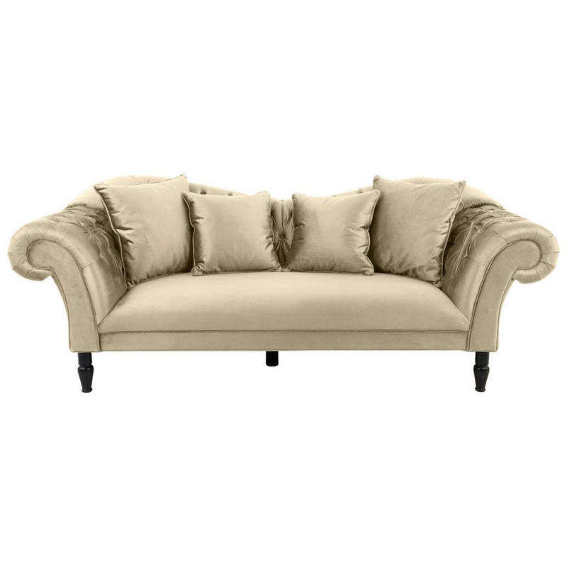 3-Sitzer-Sofa Cupido Beige Samt