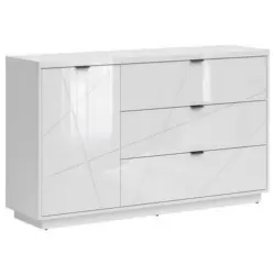 Sideboard 156 Cm Forn Chest Of Drawers, Weiß Hochglanz
