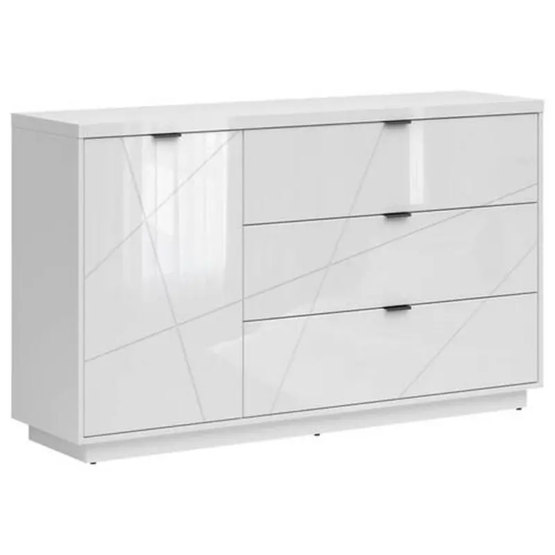 Sideboard 156 Cm Forn Chest Of Drawers, Weiß Hochglanz