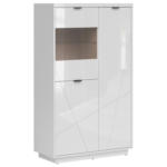 Möbelix Vitrine Forn Glass-Door Cabinet