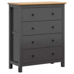 Kommode 101 cm Hesen Chest Of Drawers, Graphitfarben