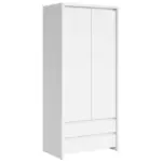 Möbelix Drehtürenschrank 90cm Kaspian Weiß