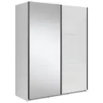 Möbelix Schwebetürenschrank 153,5cm Tetrix Weiß Hochglanz