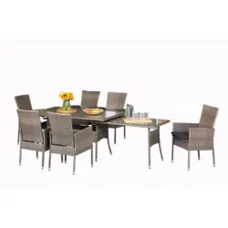 Gartengarnitur 13-Tlg Sevilla Kunststoff/Aluminium mit Kissen