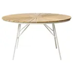 Möbelix Gartentisch Ellen Teakholz/Aluminium ⌀ 110 cm