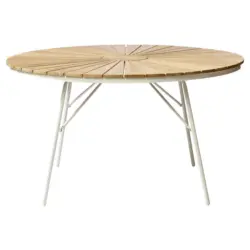 Gartentisch Ellen Teakholz/Aluminium ⌀ 110 cm