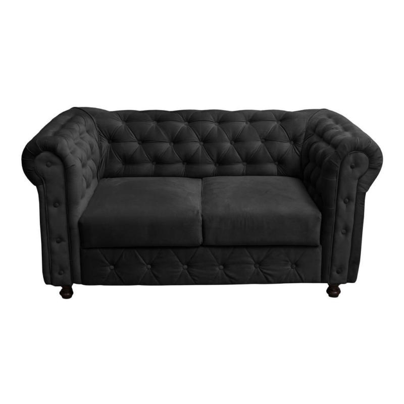 Chesterfield-Sofa Cardiff Anthrazit B: 168 cm