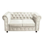 Möbelix Chesterfield-Sofa Cardiff Creme B: 168 cm