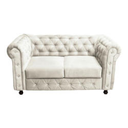 Chesterfield-Sofa Cardiff Creme B: 168 cm