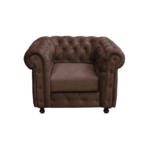 Möbelix Chesterfield-Sessel Cardiff Braun B: 110 cm