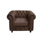 Möbelix Chesterfield-Sessel Cardiff Braun B: 110 cm