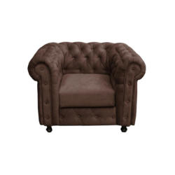 Chesterfield-Sessel Cardiff Braun B: 110 cm