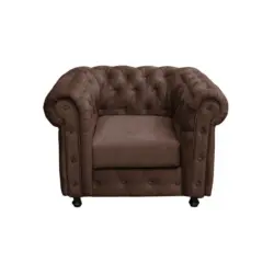 Chesterfield-Sessel Cardiff Braun B: 110 cm