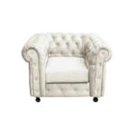 Möbelix Chesterfield-Sessel Cardiff Creme B: 110 cm