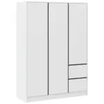 Möbelix Drehtürenschrank 146,8cm Basit Weiß Dekor