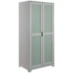 Möbelix Drehtürenschrank 92cm Prati Hellgrau/salbeigrün