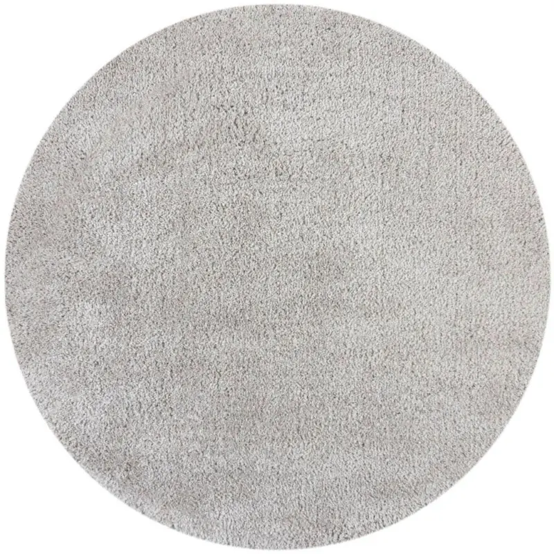 Shaggy Feather Soft Rund Grau 133x133