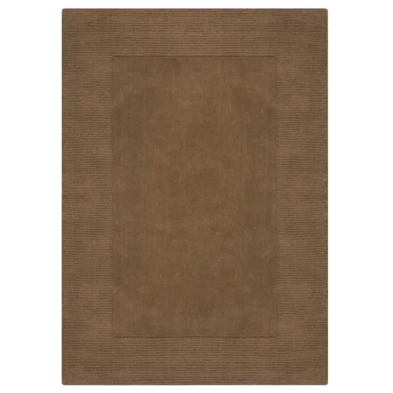 Handwebteppich Woll Bordüre Braun 160x230