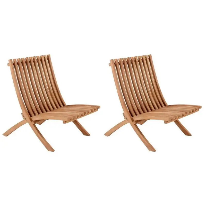 Loungesessel 2er-Set Kenya aus Holz