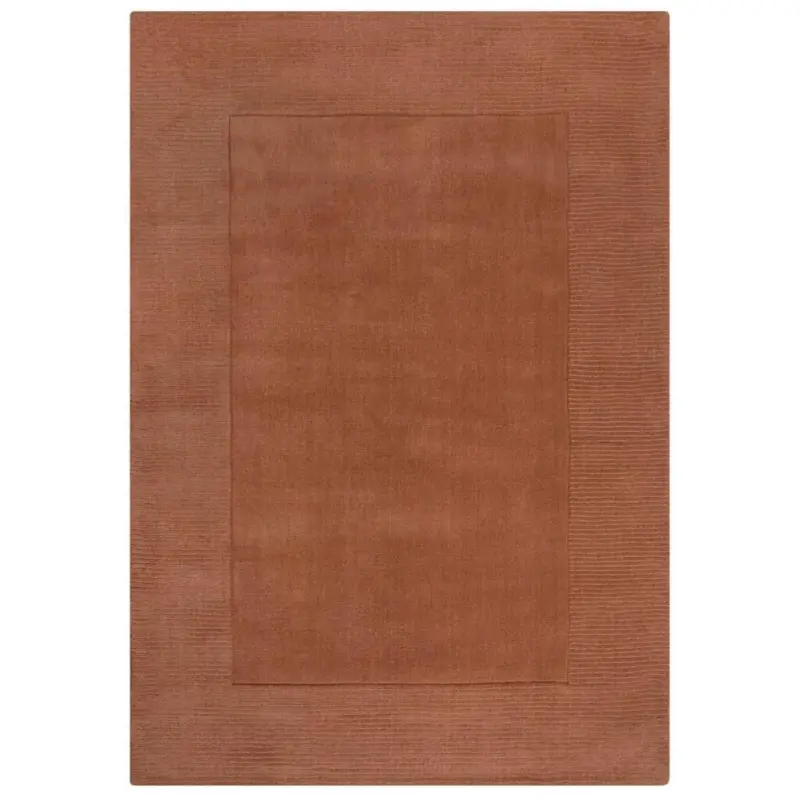 Handwebteppich Woll Bordüre Orange 160x230