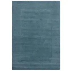 Webteppich Textured Wool B Blue 200x290