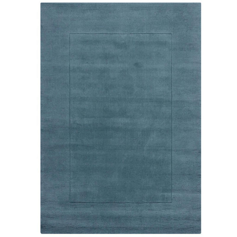 Webteppich Textured Wool B Blue 160x230