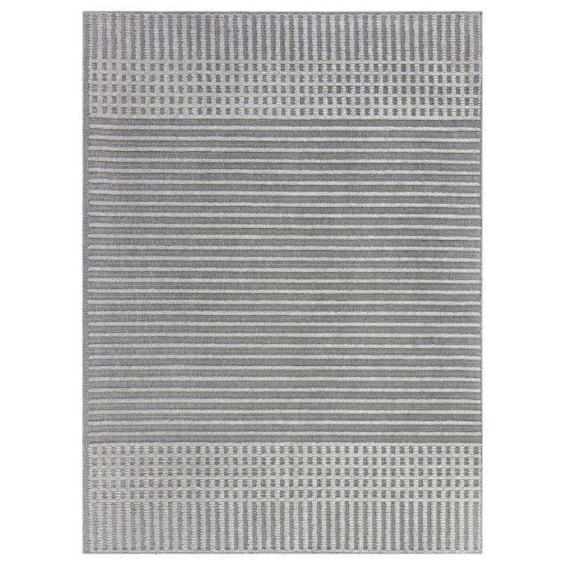 Webteppich Elton Stripe Wash Grey 80x160