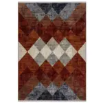 Möbelix Webteppich Bradley Geo Red 200x304
