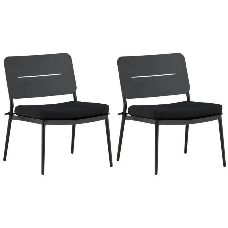 Loungesessel 2er-Set Lina aus Stahl