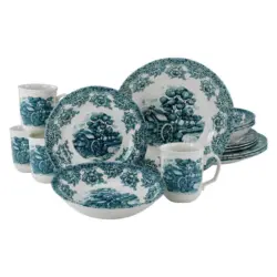 Kombiservice Wassermühle Petrol 16-teilig