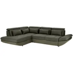 Ecksofa Mit Schlaffunktion Park Hell-/dunkelgrün