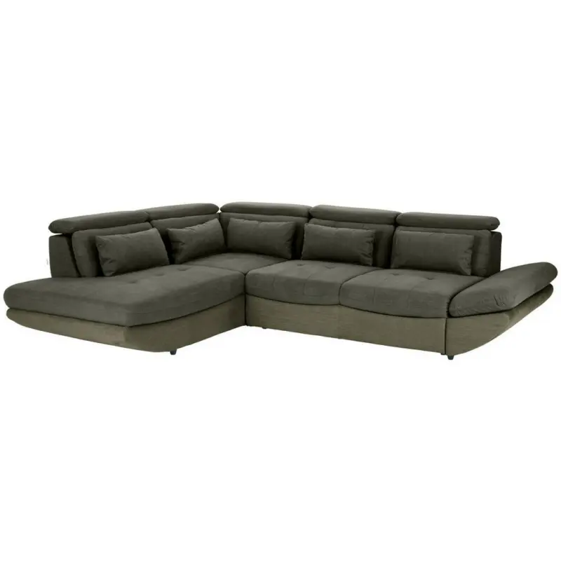 Ecksofa Mit Schlaffunktion Park Hell-/dunkelgrün