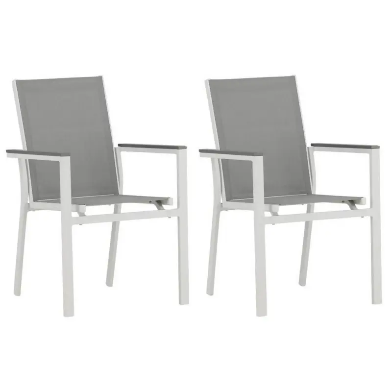 Gartensessel-Set 2-Tlg. Parma Metall/Textil