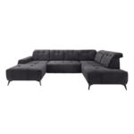 Möbelix Ecksofa, Sitzvorzug Elektrisch Sano, Anthrazit, 180x337x200cm