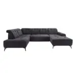 Möbelix Ecksofa, Sitzvorzug Elektrisch Sano, Anthrazit, 200x337x180cm