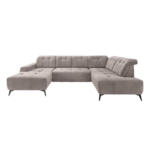 Möbelix Ecksofa, Sitzvorzug Elektrisch Sano, Taupe, 180x337x200 Cm