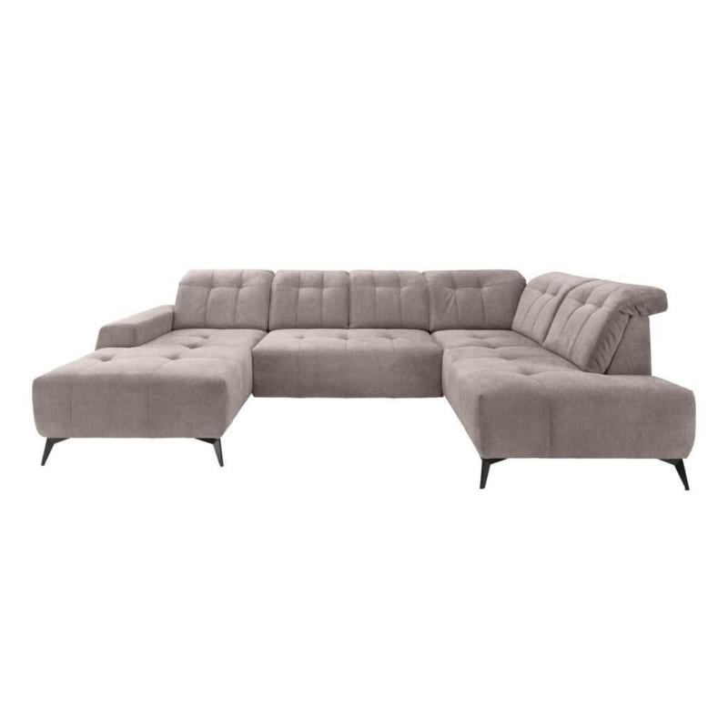 Ecksofa, Sitzvorzug Elektrisch Sano, Taupe, 180x337x200 Cm