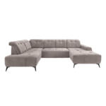 Möbelix Ecksofa, Sitzvorzug Elektrisch Sano, Taupe, 200x337x180 Cm