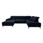 Möbelix Ecksofa, Sitzvorzug Elektrisch Sano, Dunkelbl., 180x337x200cm