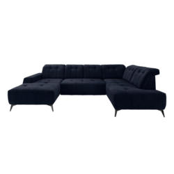 Ecksofa, Sitzvorzug Elektrisch Sano, Dunkelbl., 180x337x200cm