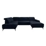 Möbelix Ecksofa, Sitzvorzug Elektrisch Sano, Dunkelbl., 200x337x180cm