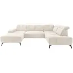M&ouml;belix Ecksofa, Sitzvorzug Elektrisch Sano, Creme, 180x337x200 Cm