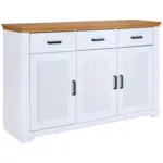 M&ouml;belix Kommode 166cm Maluno, Wei&szlig;