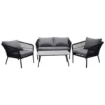 Möbelix Loungegarnitur 4-tlg. Lindos Aus Aluminium Mit Kissen
