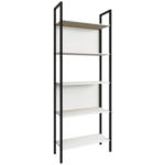 Möbelix Regal Flakos 5 B 62cm Schwarz, Weiß