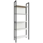 M&ouml;belix Regal Flakos 5 B 62cm Schwarz, Wei&szlig;