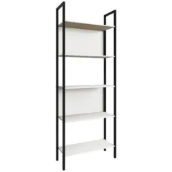 Regal Flakos 5 B 62cm Schwarz, Wei&szlig;