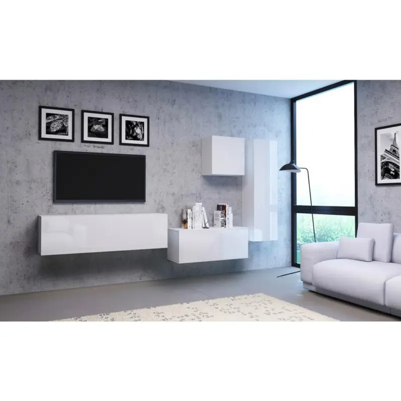 TV-Lowboard Vivien B: 100 cm Wei&szlig;