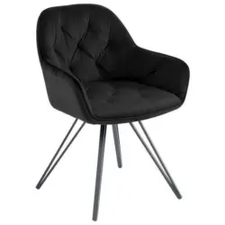 Armlehnstuhl Cardiff Schwarz Gepolstert