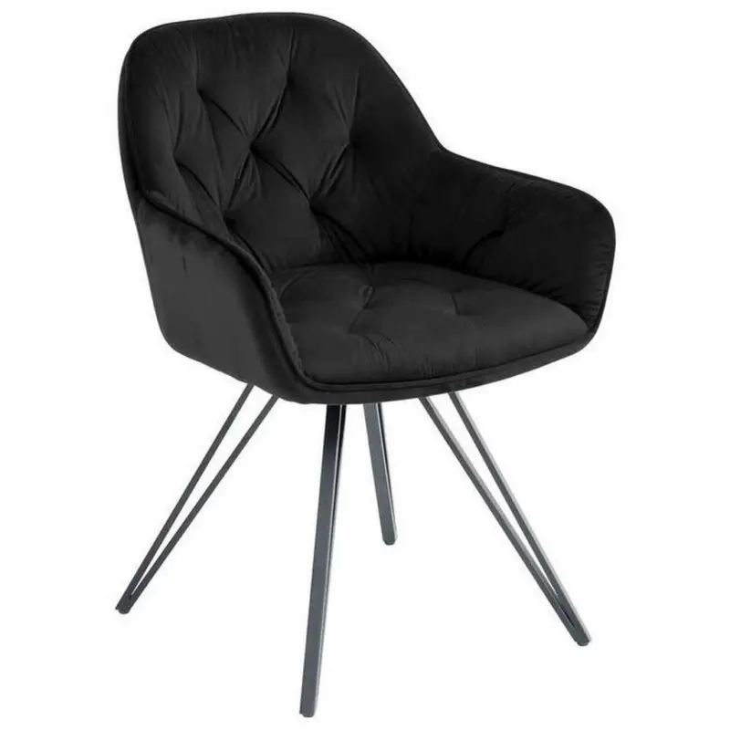 Armlehnstuhl Cardiff Schwarz Gepolstert